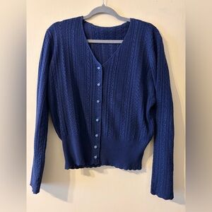 Feminine Navy sweater